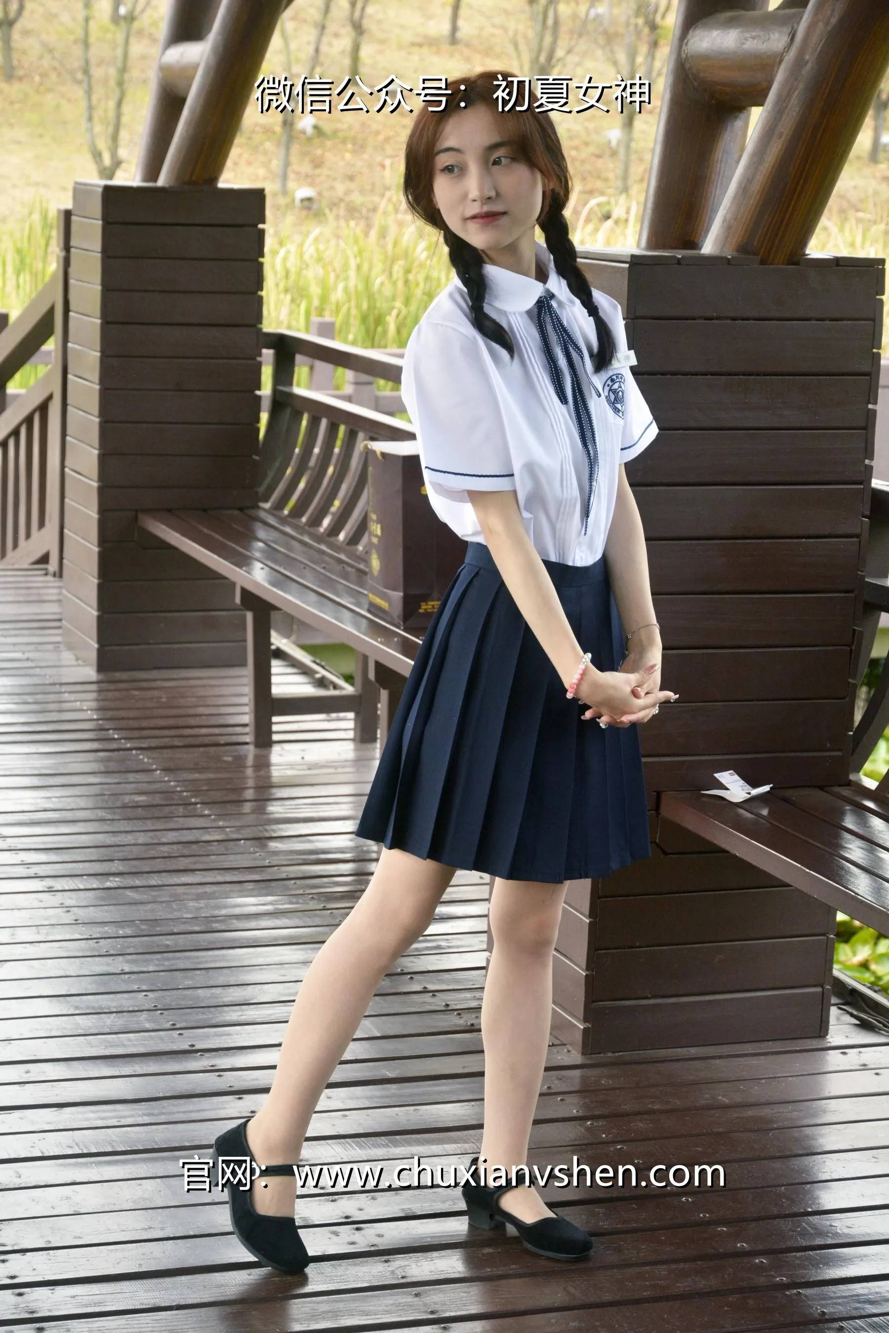 初夏女神 NO.027 柒柒 职高校服 [140P]插图